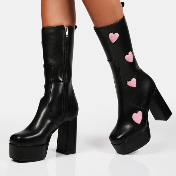 Lamoda Shoes Lamoda Heart Of It All Platform Boots Brand New